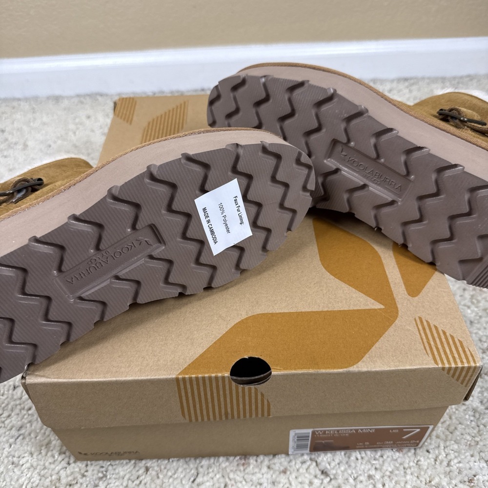 New In Box! Koolaburra by UGG Women's Kelissa Mini Chestnut Size 7 Suede - Picture 7 of 8